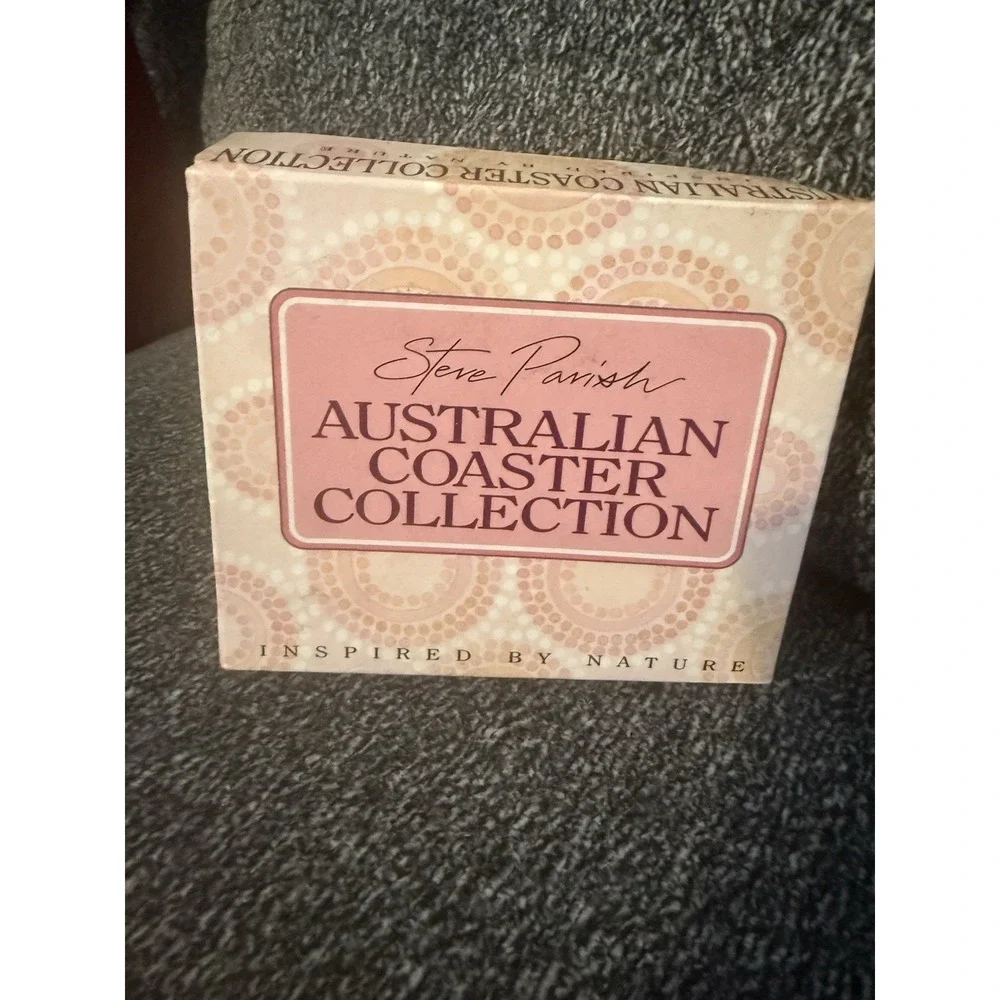 Set of 6 Steve Parish Australian Coaster Collection with Cork Back